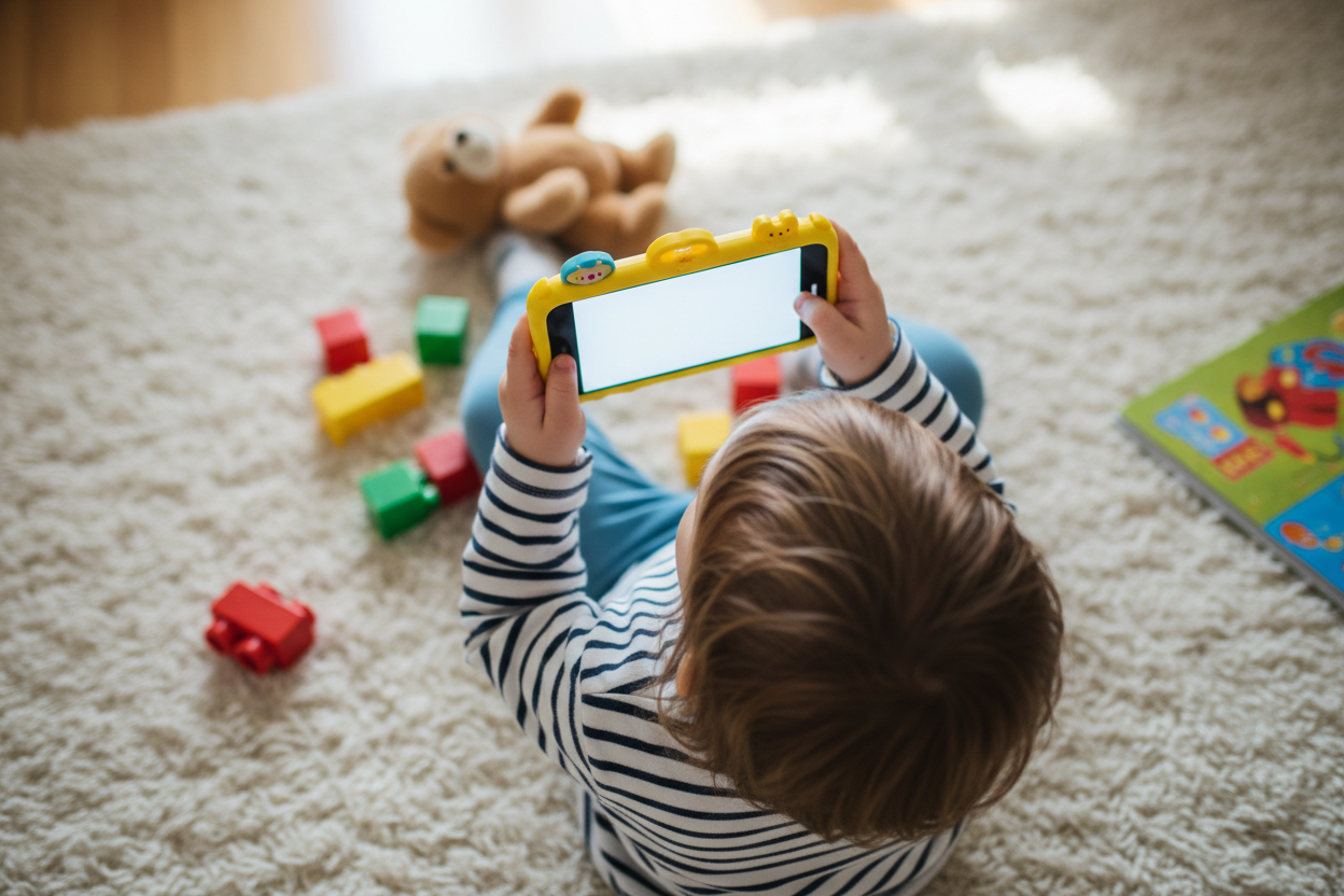 vu du dessus et enfant plus petit en age